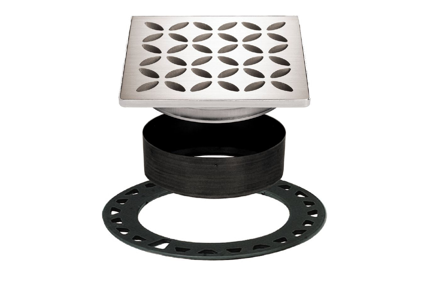 Schluter® FLORAL Brushed Stainless KERDI-DRAIN drain grate