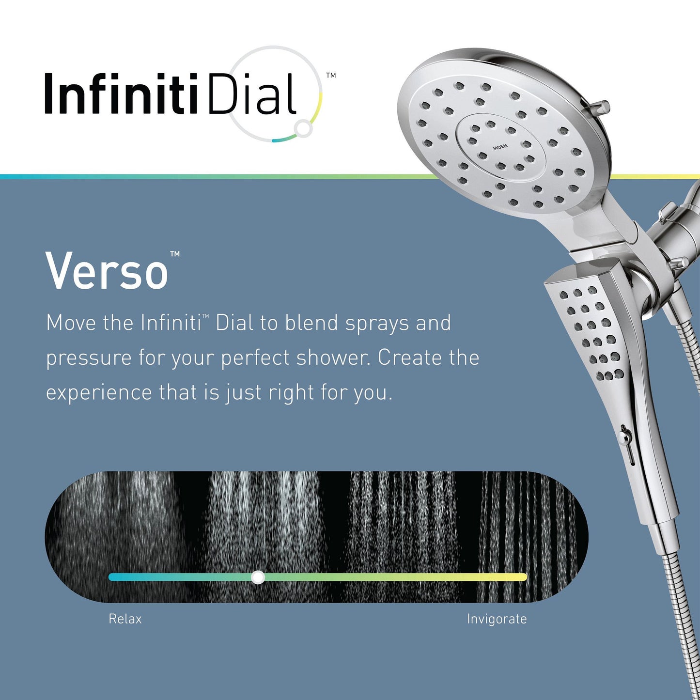 Moen MAGNETIX Bronzed Gold 7-inch round rainshower handheld combo