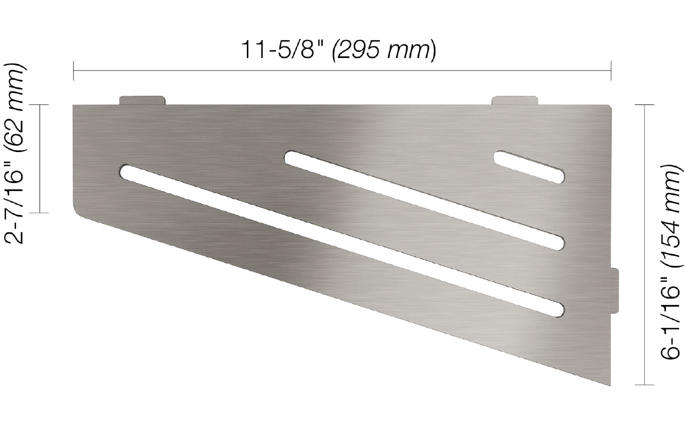 Schluter® WAVE Stainless SHELF-E quadrilateral shelf
