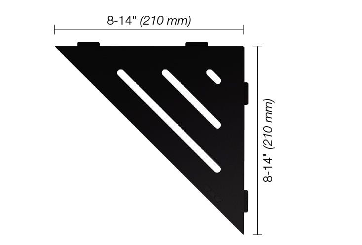 Schluter® WAVE Matte Black SHELF-E triangular shelf