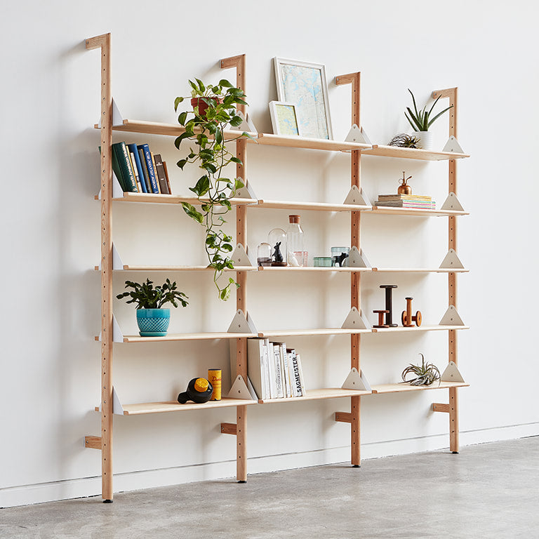 Gus* Modern BRANCH-3 black / black / blonde ash shelving unit