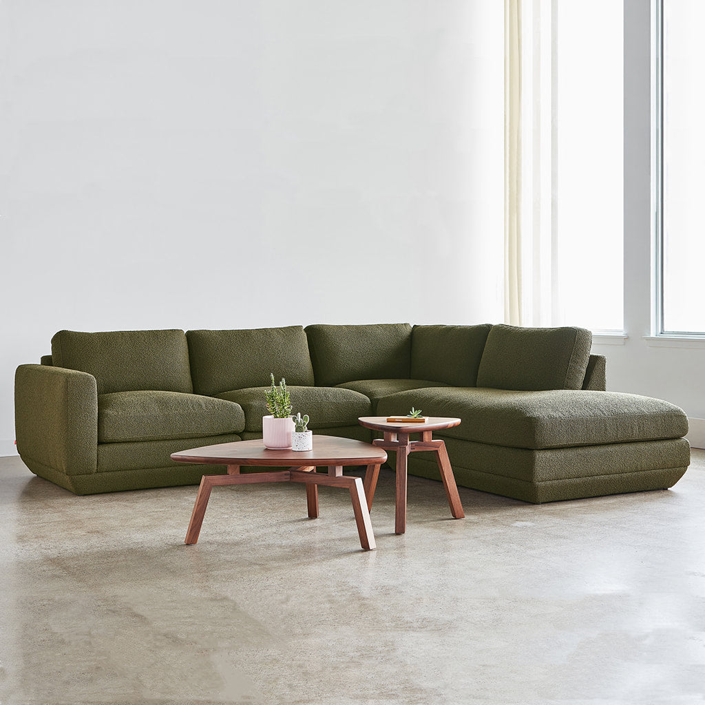 Gus* Modern PODIUM 4PC Lounge Sectional A | Right - Copenhagen Terra