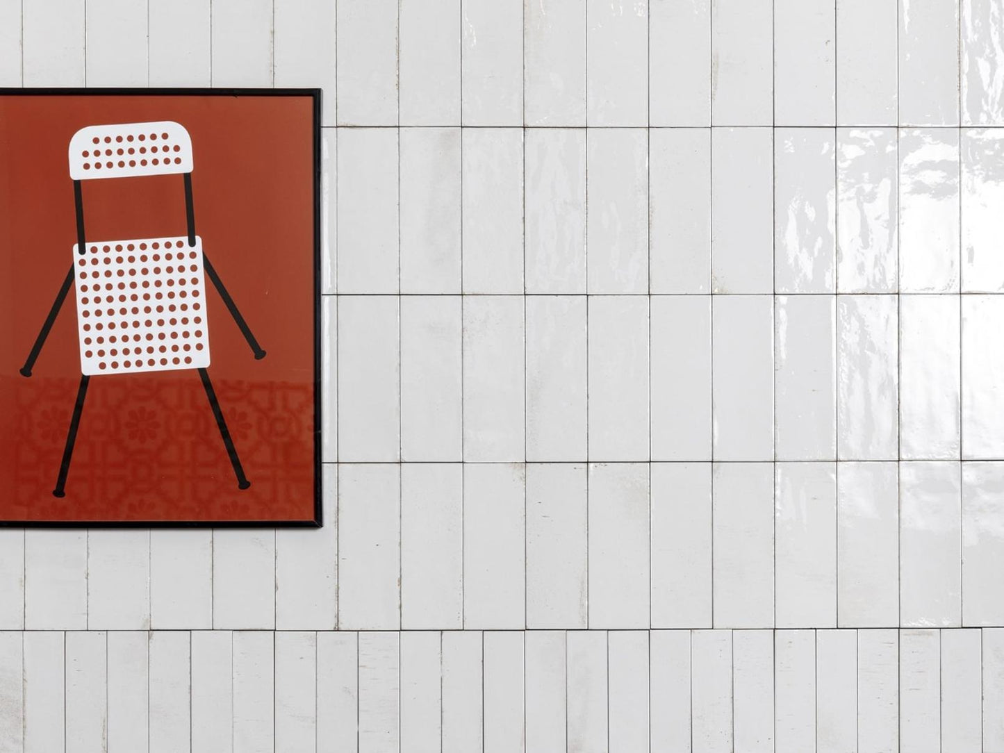 GLEEZE Bianco 2 x 6 glossy porcelain wall tile