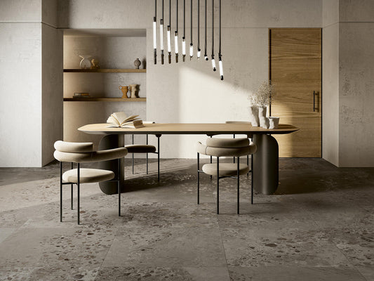 I COCCI SICILIANI Nero 24 x 24 stone effect matte wall / floor tile