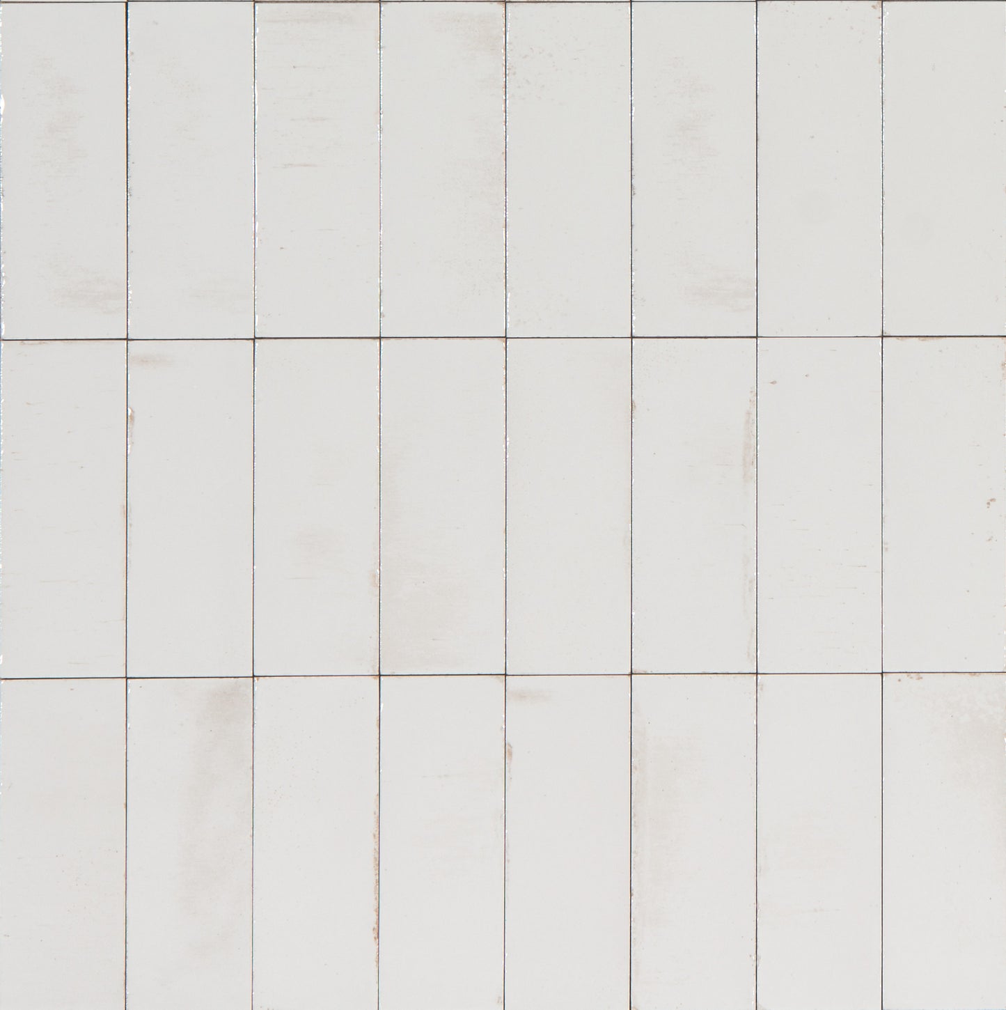 GLEEZE Bianco 2 x 6 glossy porcelain wall tile