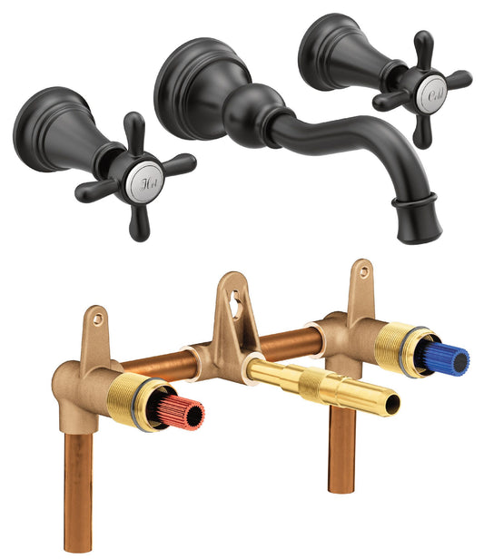 MOEN® wall mount vanity faucet valve