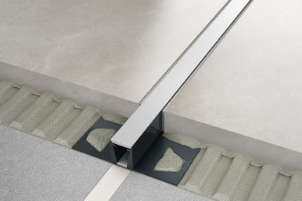 Schluter® DILEX-BWB PVC surface joint profile with 3/8” (10 mm)-wide movement zone