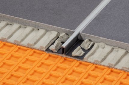 Schluter® DILEX-BWS PVC surface joint profile with 3/16” (5 mm)-wide movement zone
