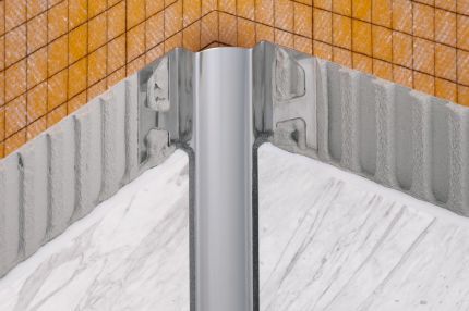 Schluter® DILEX-EHK cove-shaped profile for inside wall corners and floor/wall transitions