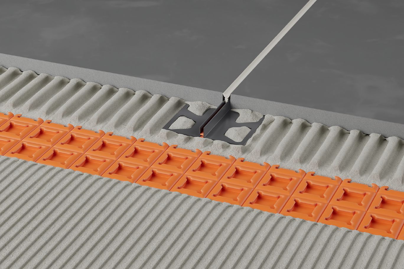 Schluter® DILEX-F slimmest movement joint profile with replaceable silicon inlay