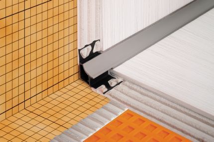 Schluter® DILEX-HK PVC cove-shaped profile with CPE movement zone for floor/wall transitions