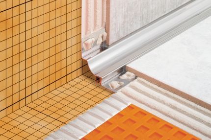 Schluter® DILEX-HKS stainless steel cove-shaped profile for floor/wall transitions