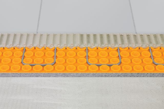 Schluter® DITRA-HEAT-DUO uncoupling membrane with integrated sound control and thermal break