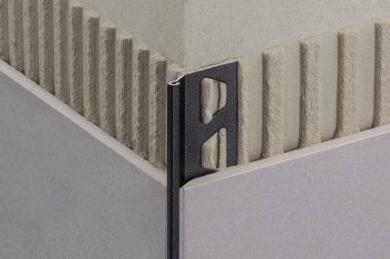 Schluter® FINEC-SQ finishing and edge protection profile with a slim, squared reveal