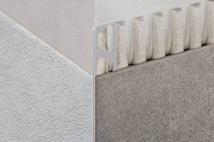 Schluter® FINEC finishing and edge-protection profile with a minimalist design