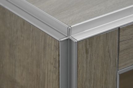 Schluter® INDEC edge-protection profile for outside corners with a square, recessed groove