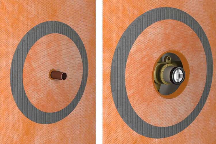 Schluter® KERDI-SEAL-PS/-MV prefabricated seals for pipe protrusions