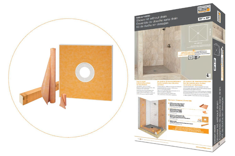Schluter® KERDI-SHOWER-KIT shower kit without drain components
