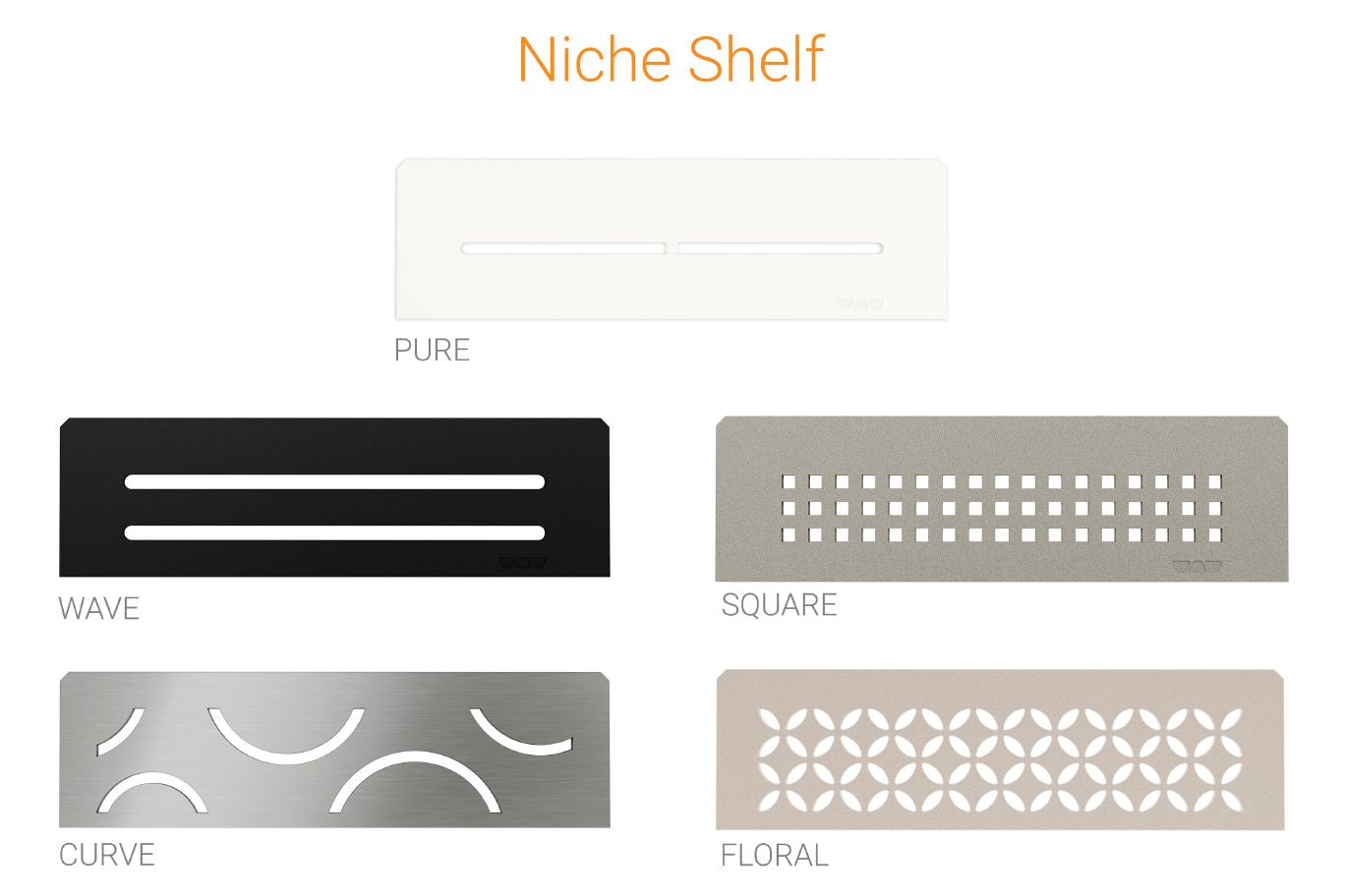 Schluter® SHELF-N rectangular shelf for prefabricated KERDI-BOARD-SN/-SNLT niches
