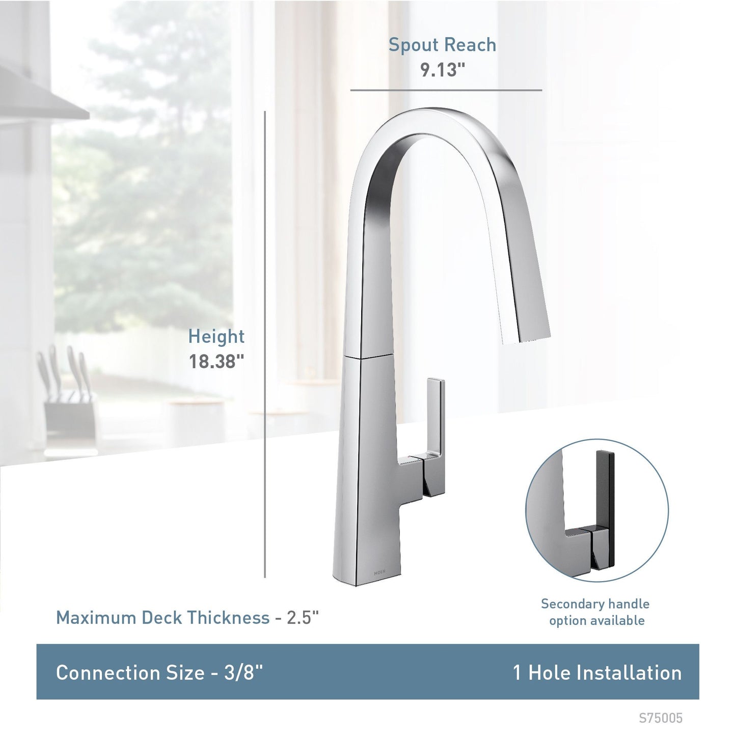 Moen NIO™ Chrome pulldown kitchen faucet