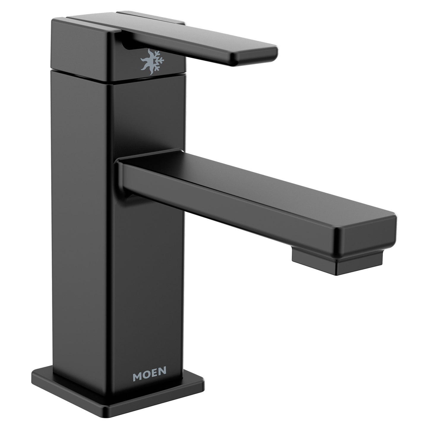 Moen 90°® Matte Black single handle vanity faucet