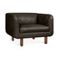 Gus* Modern BEACONSFIELD Saddle Black Leather chair