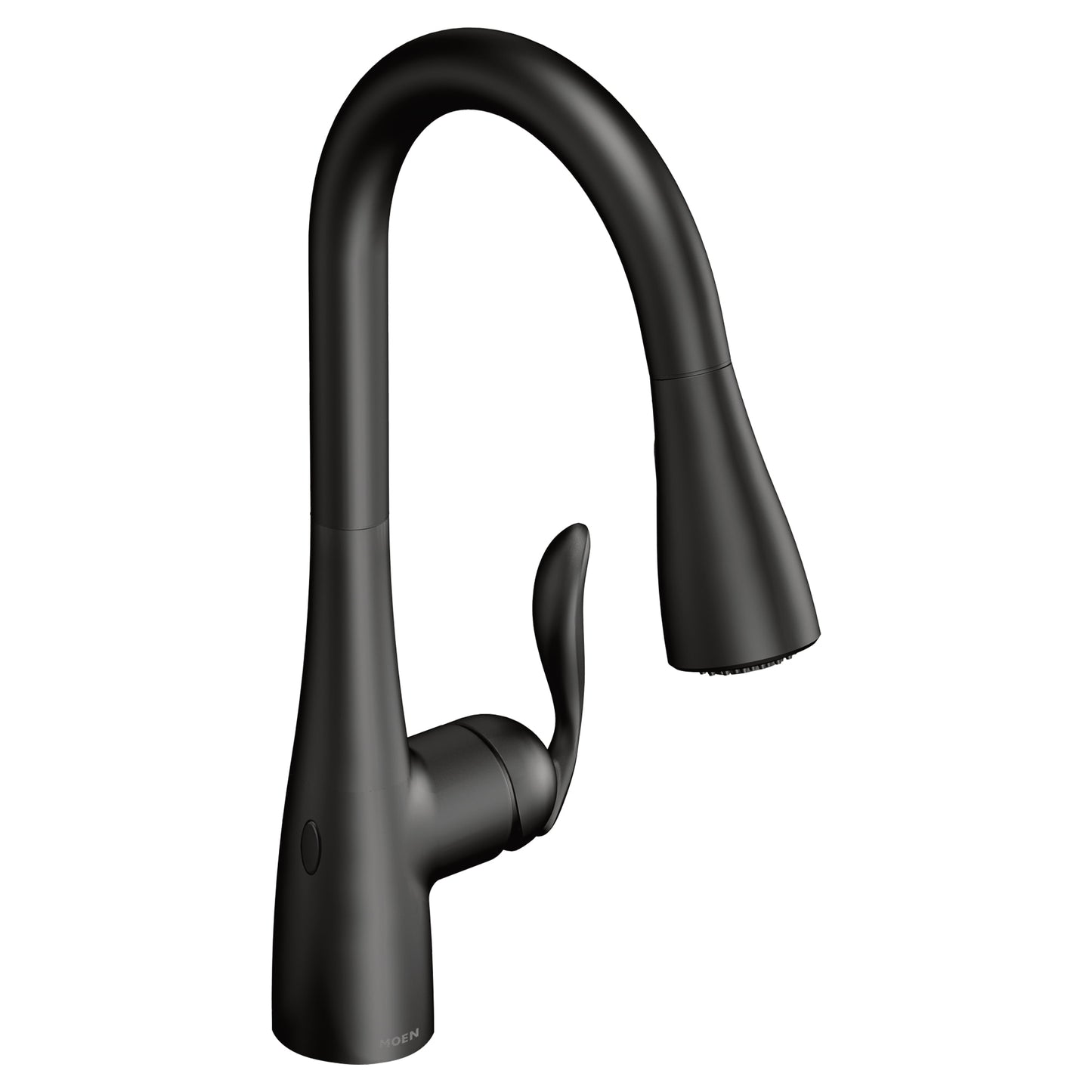 Moen 7594EWBL | black Arbor hands-free kitchen faucet