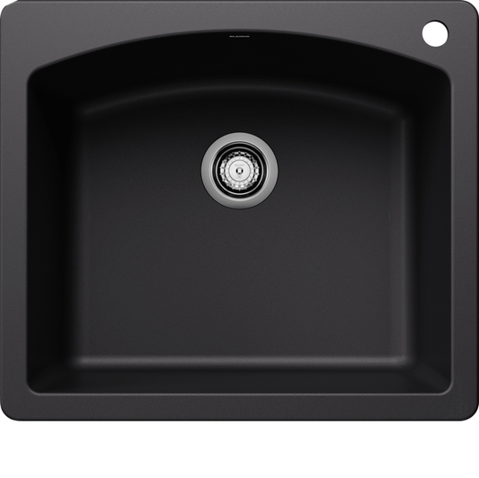 Blanco DIAMOND 1 Coal Black Silgranit single bowl kitchen sink