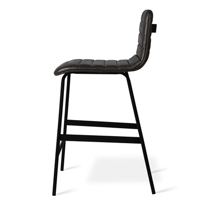 Gus* Modern LECTURE saddle black leather counter stool