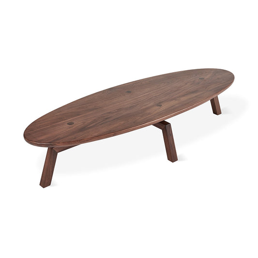 Gus* Modern SOLANA  Natural Walnut oval coffee table