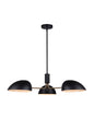 Canarm HINTON Matte Black + Gold chandelier