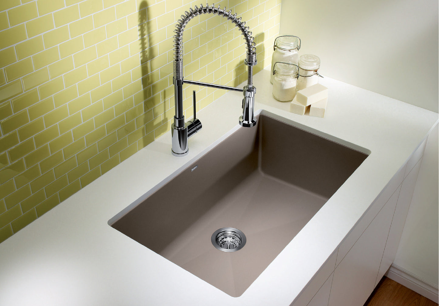 Blanco PRECIS U Cinder Silgranit super single kitchen sink