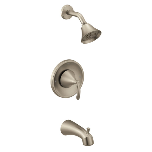 Moen T2743BN | brushed nickel GLYDE tub & shower faucet - Posi-Temp / 6370