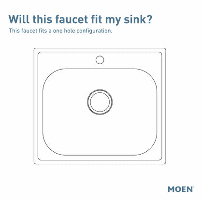 Moen 9126EWNL | nickel KURV hands-free kitchen faucet