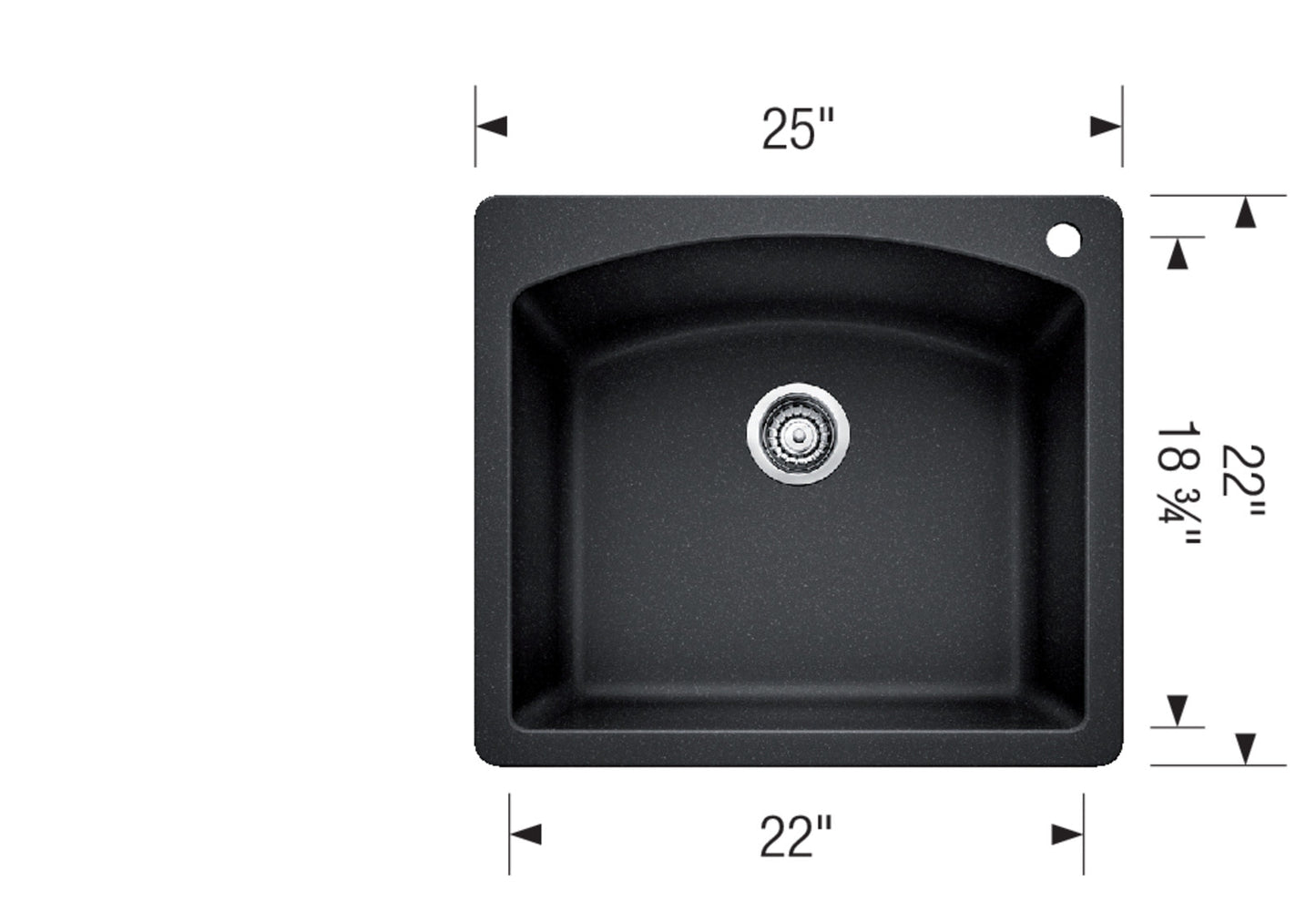 Blanco DIAMOND 1 Cinder Silgranit single bowl kitchen sink