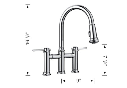 Blanco EMPRESSA Chrome bridge kitchen faucet