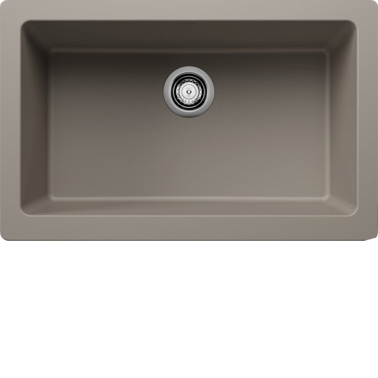 Blanco VINTERA 30 Truffle Silgranit super single farmhouse kitchen sink