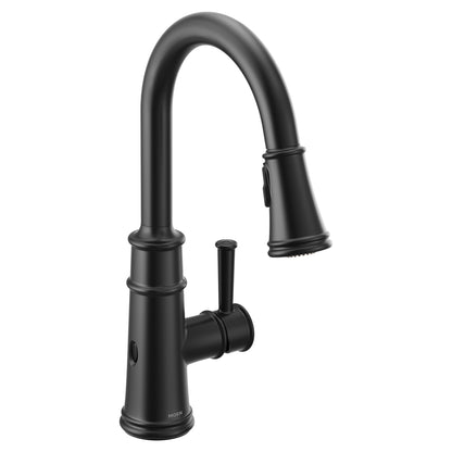 Moen BELFIELD™ Matte Black hands-free kitchen faucet