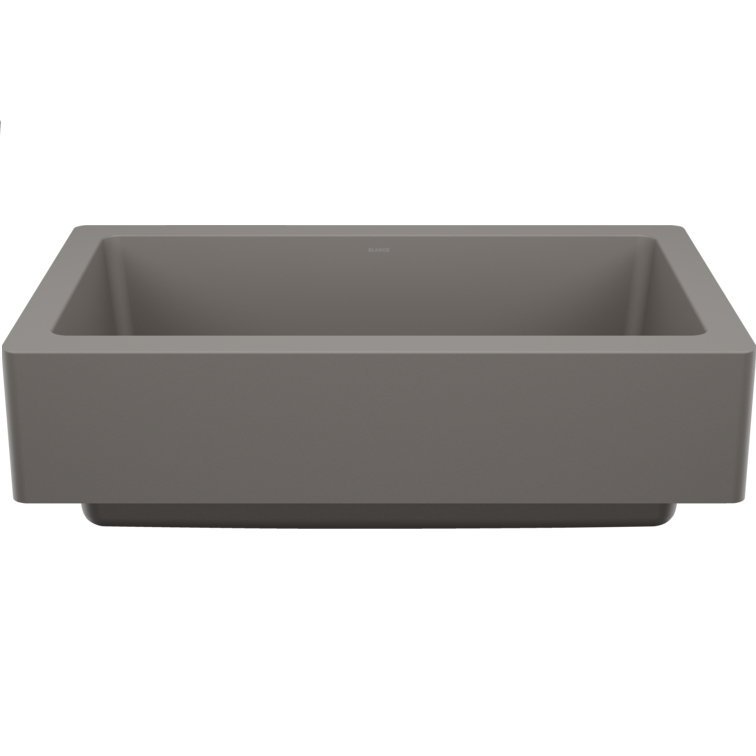 Blanco VINTERA 30 Volcano Gray Silgranit super single farmhouse kitchen sink