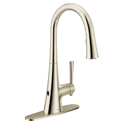 Moen 9126EWNL | nickel KURV hands-free kitchen faucet