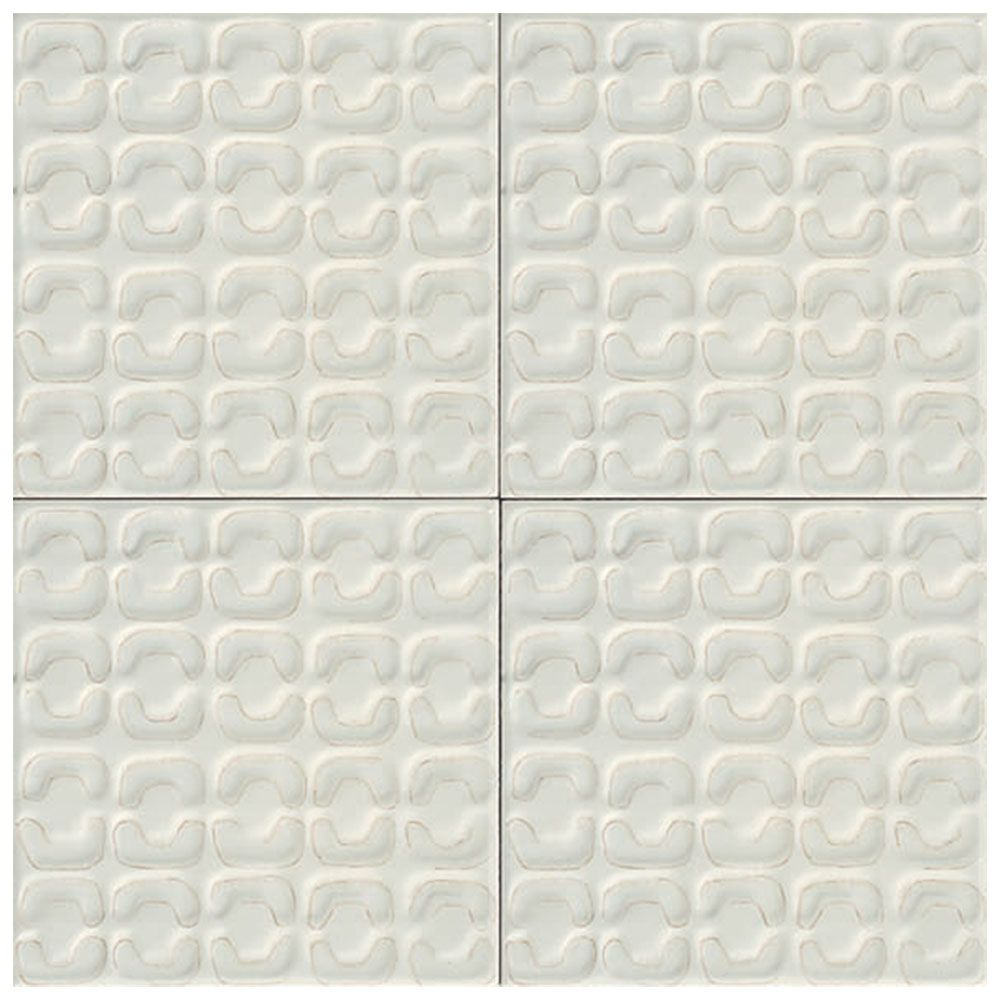 MEMORIA Bianco 6 x 6 matte porcelain wall tile