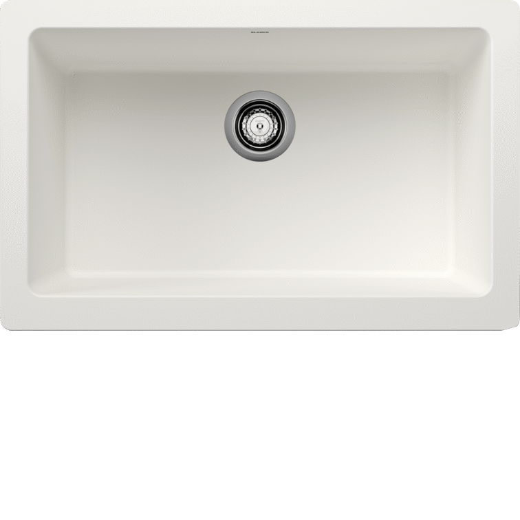 Blanco VINTERA 30 White Silgranit super single farmhouse kitchen sink