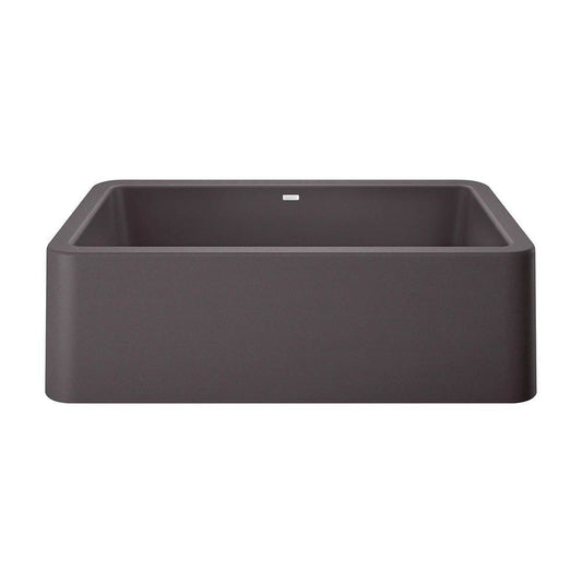 Blanco IKON 33 Cinder Silgranit super single farmhouse kitchen sink