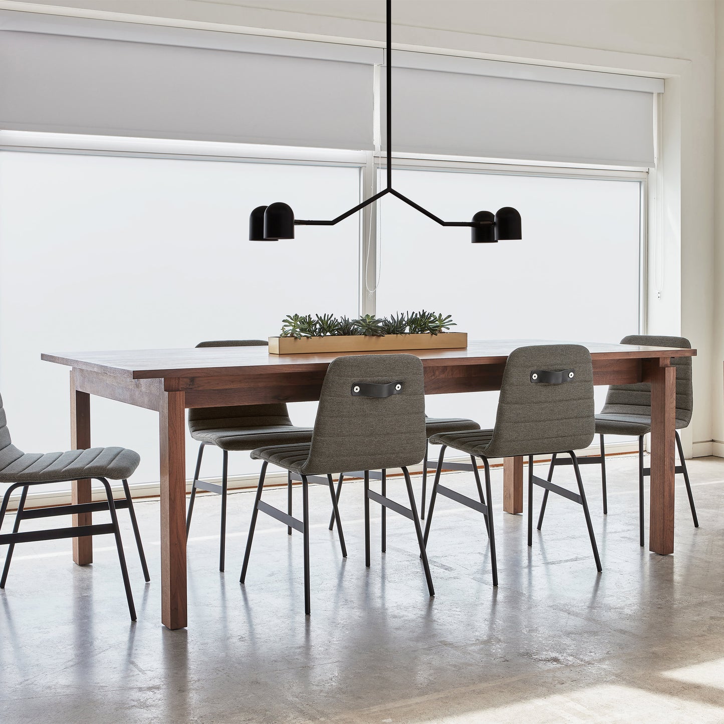 Gus* Modern ANNEX Classic Walnut extendable dining table