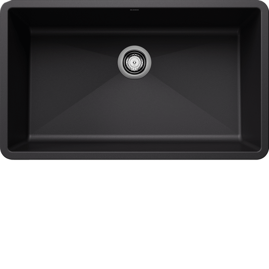 Blanco PRECIS U Coal Black Silgranit super single kitchen sink