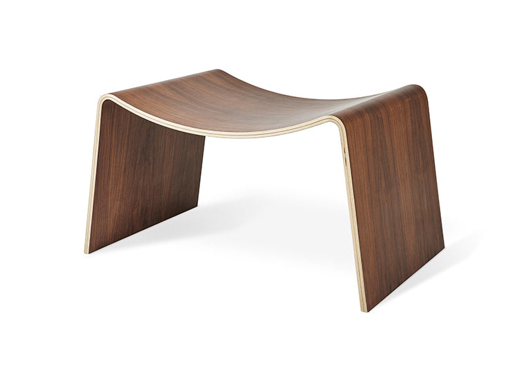 Gus* Modern WAVE walnut stool