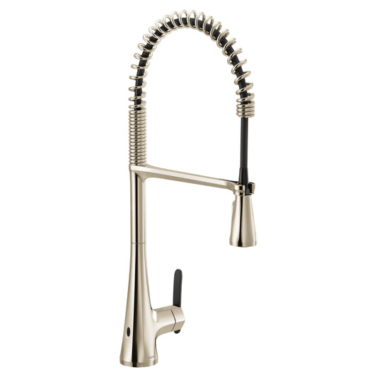 Moen S5235EWNL | polished nickel Sinema touchless kitchen spring faucet