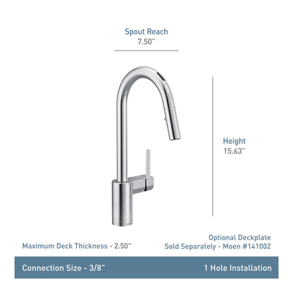 Moen ALIGN® Matte Black smart kitchen faucet