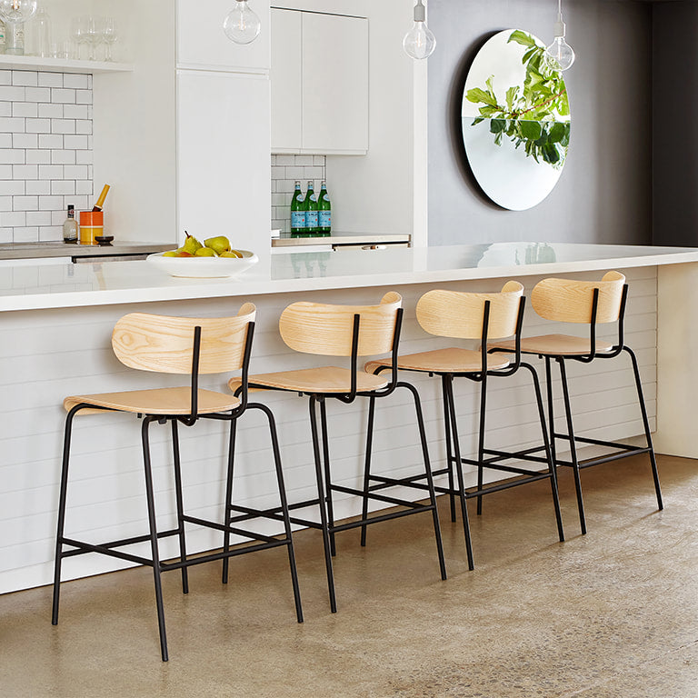 Gus* Modern BANTAM Blonde Ash counter stool