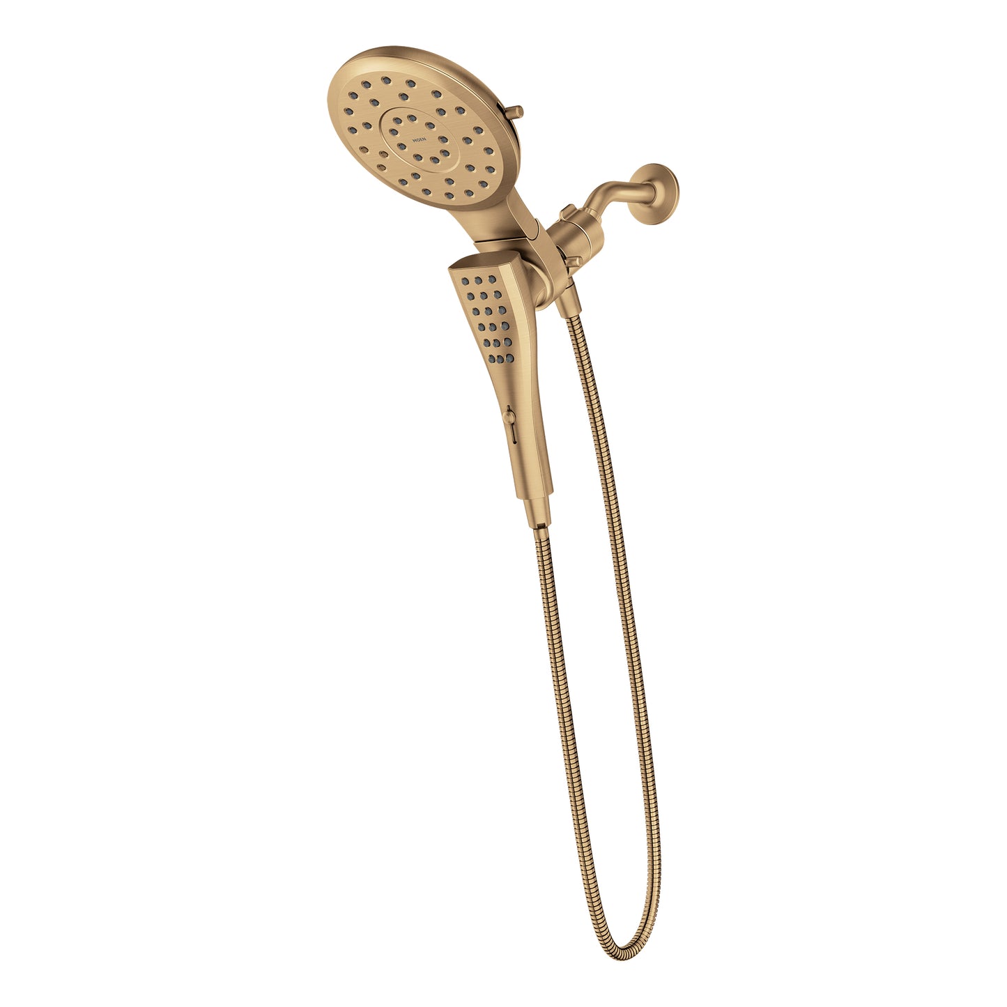 Moen MAGNETIX Bronzed Gold 7-inch round rainshower handheld combo